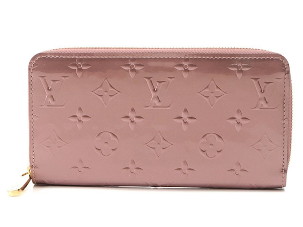 LOUIS VUITTON Zippy Wallet Vernis Rose Pink Pearl